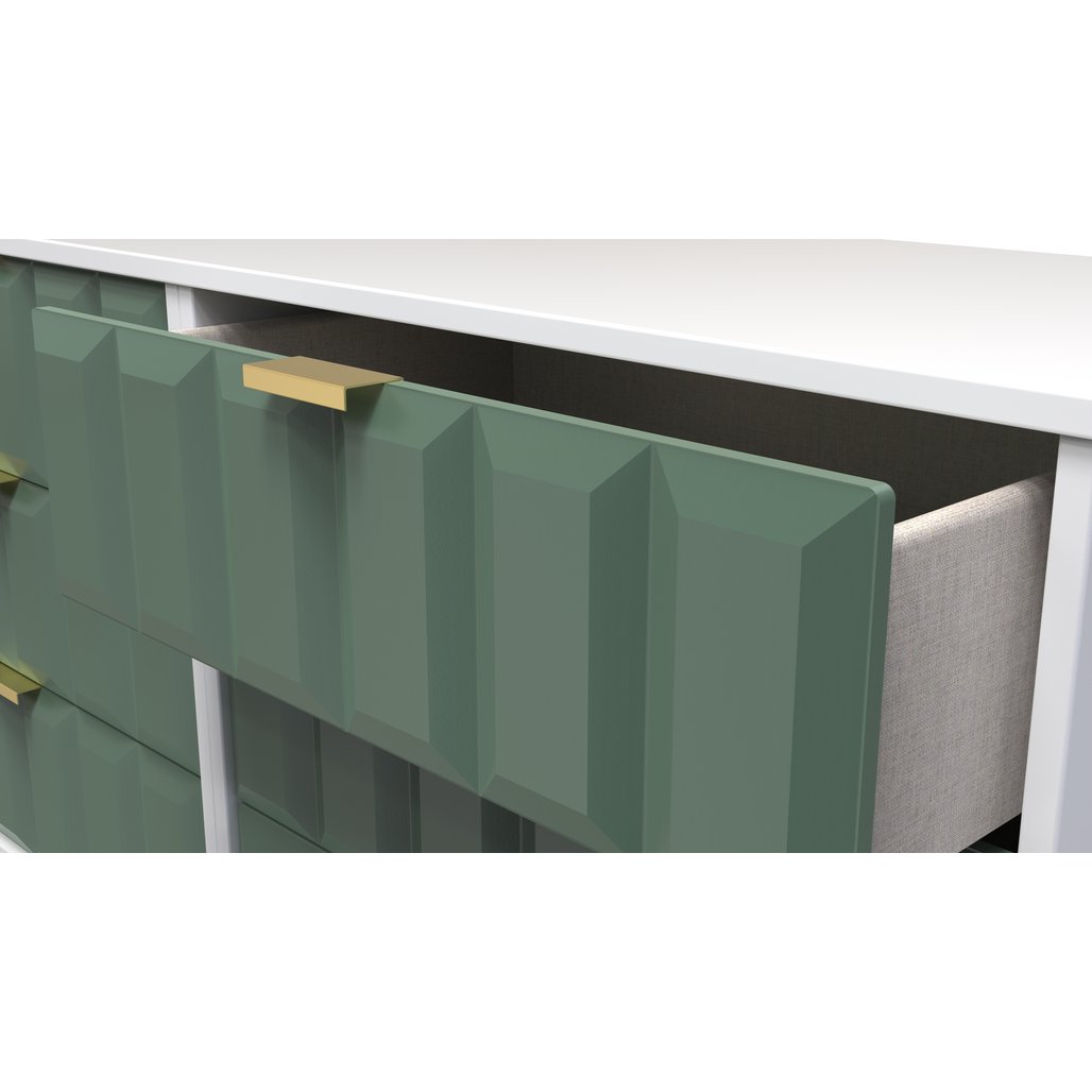 Cube 6 Drawer Midi Chest with Gold Hairpin Legs