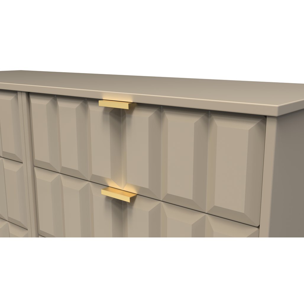 Cube 6 Drawer Midi Chest with Gold Hairpin Legs