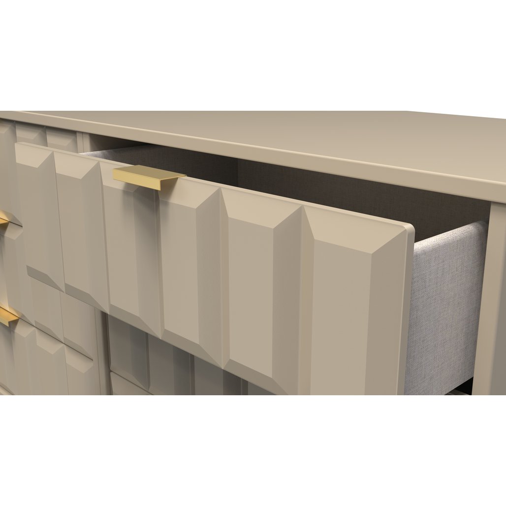 Cube 6 Drawer Midi Chest with Gold Hairpin Legs