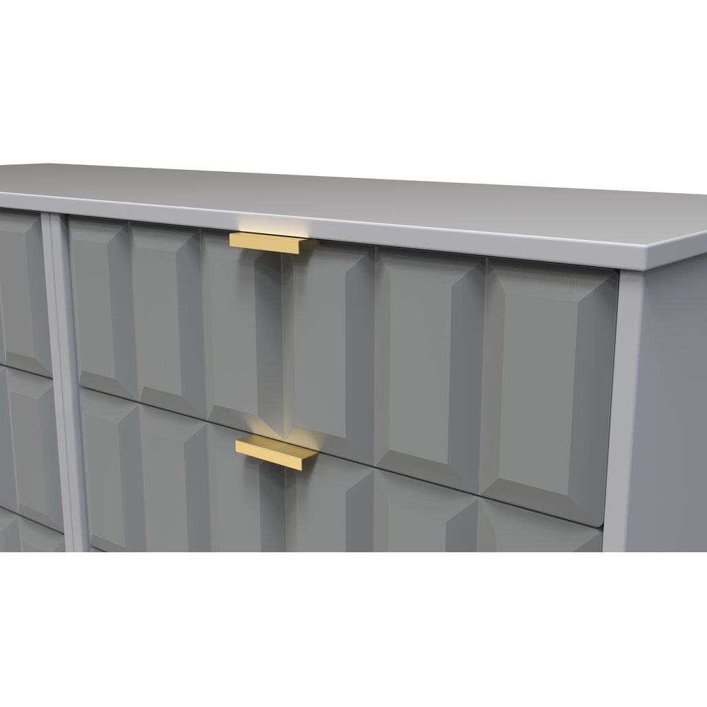 Cube 6 Drawer Midi Chest with Gold Hairpin Legs