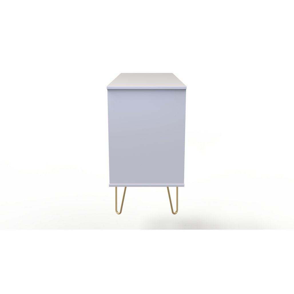 Cube 6 Drawer Midi Chest with Gold Hairpin Legs