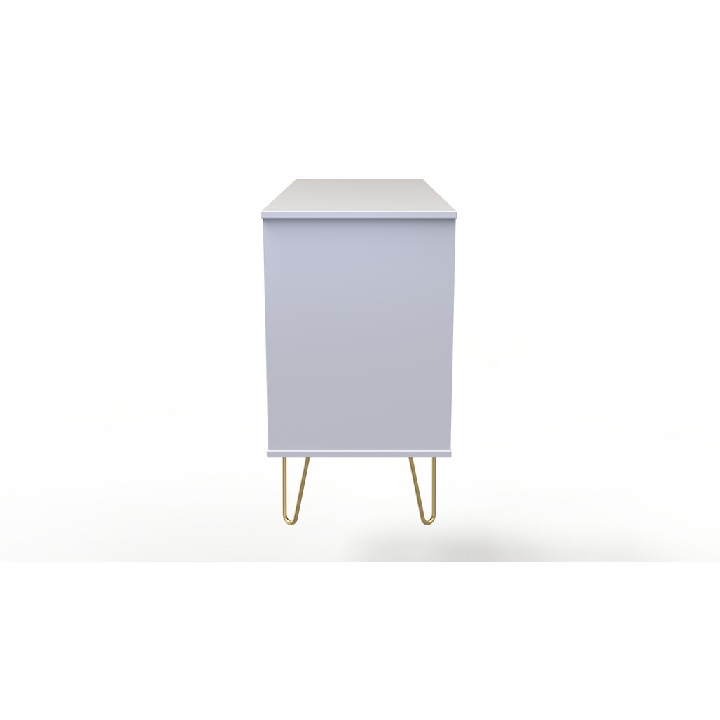 Cube 6 Drawer Midi Chest with Gold Hairpin Legs