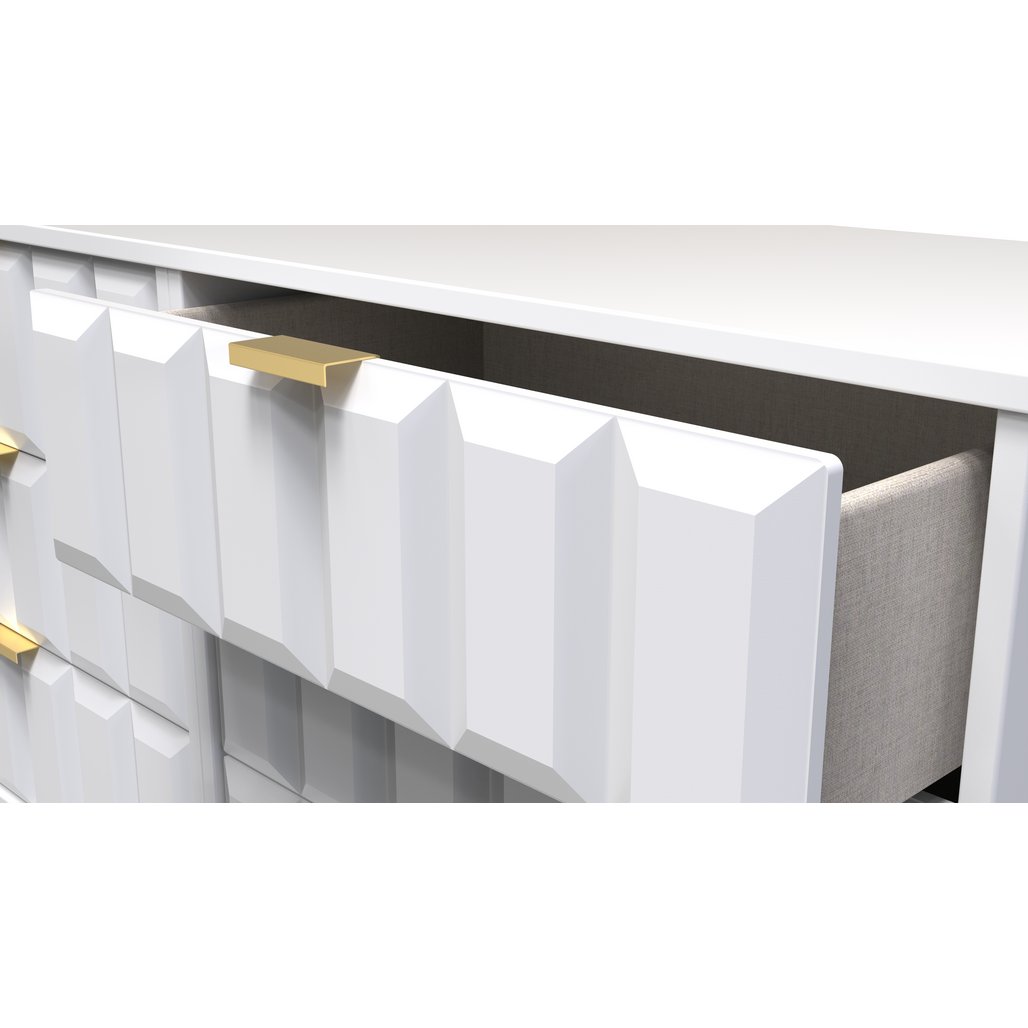 Cube 6 Drawer Midi Chest with Gold Hairpin Legs