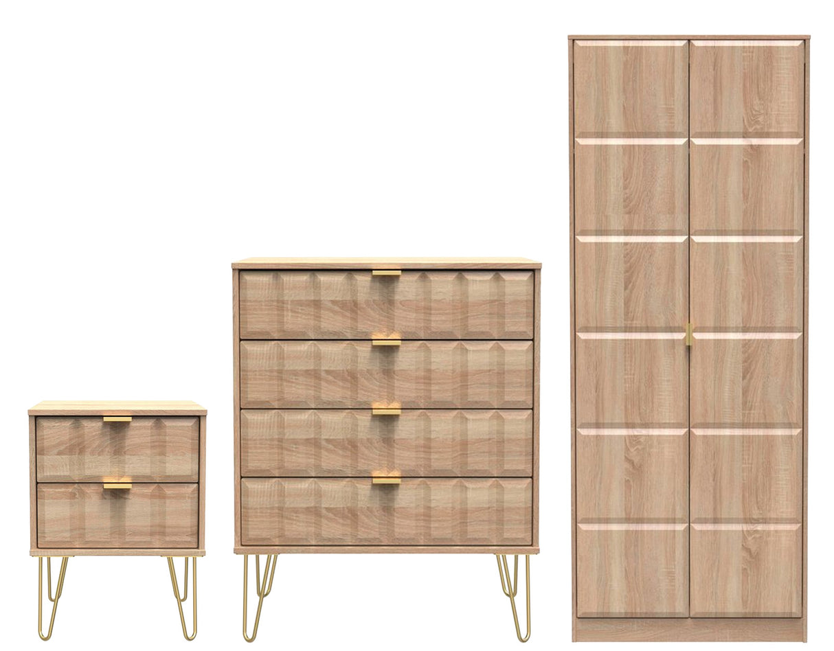 Cube 3 Piece Bedroom Set