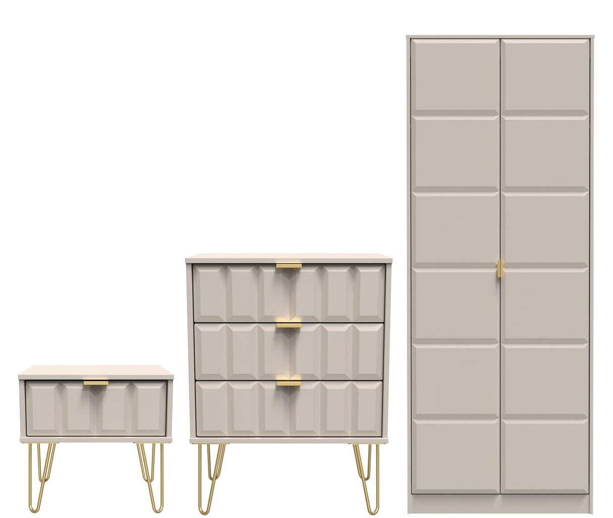 Cube 3 Piece Bedroom Set