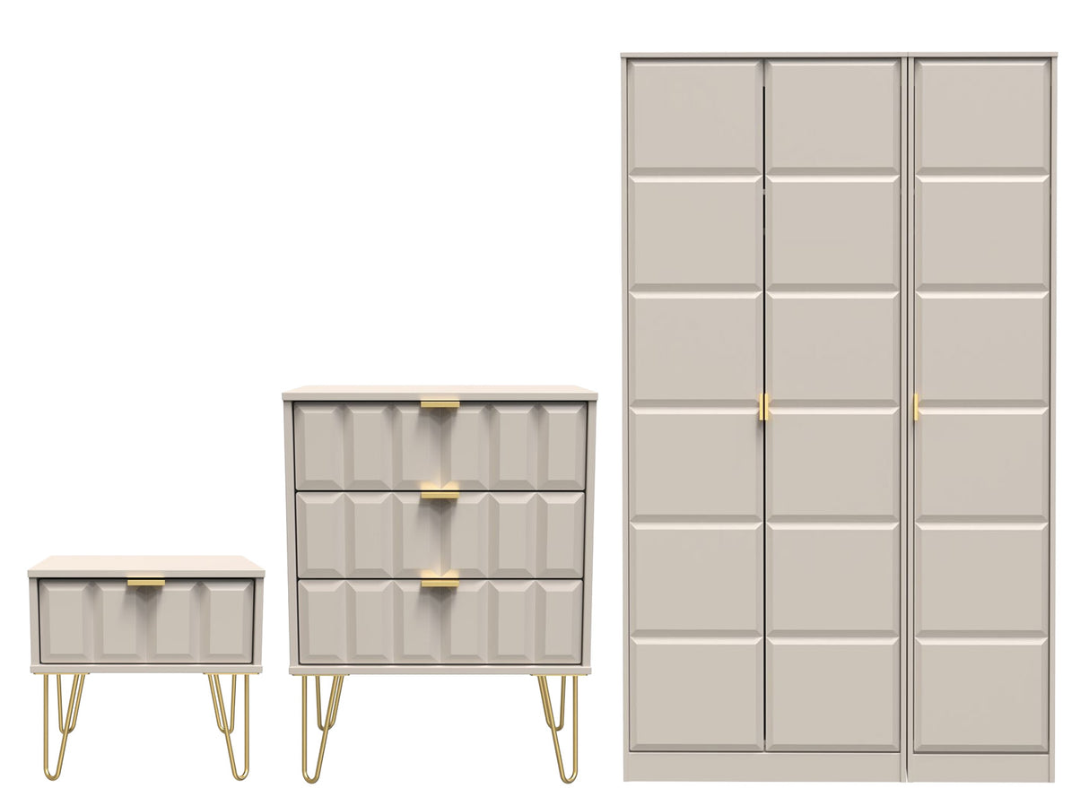 Cube 3 Piece Bedroom Set