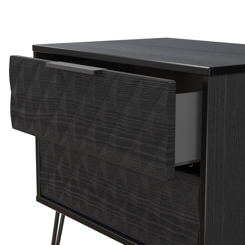Harlequin 2 Drawer Midi Chest with Black Hairpin Legs