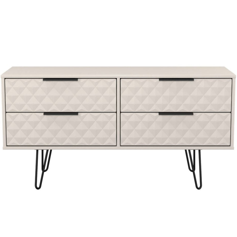 Harlequin 4 Drawer Bed Box with Black Hairpin Legs