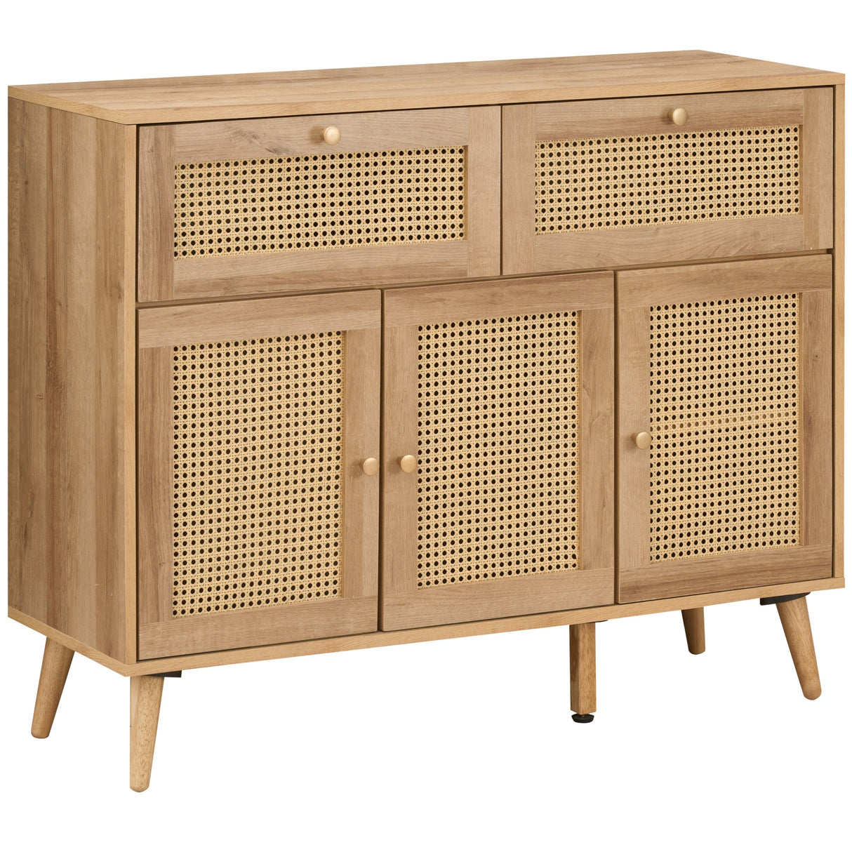 Manila Rattan 3 Door 2 Drawer Large Sideboard