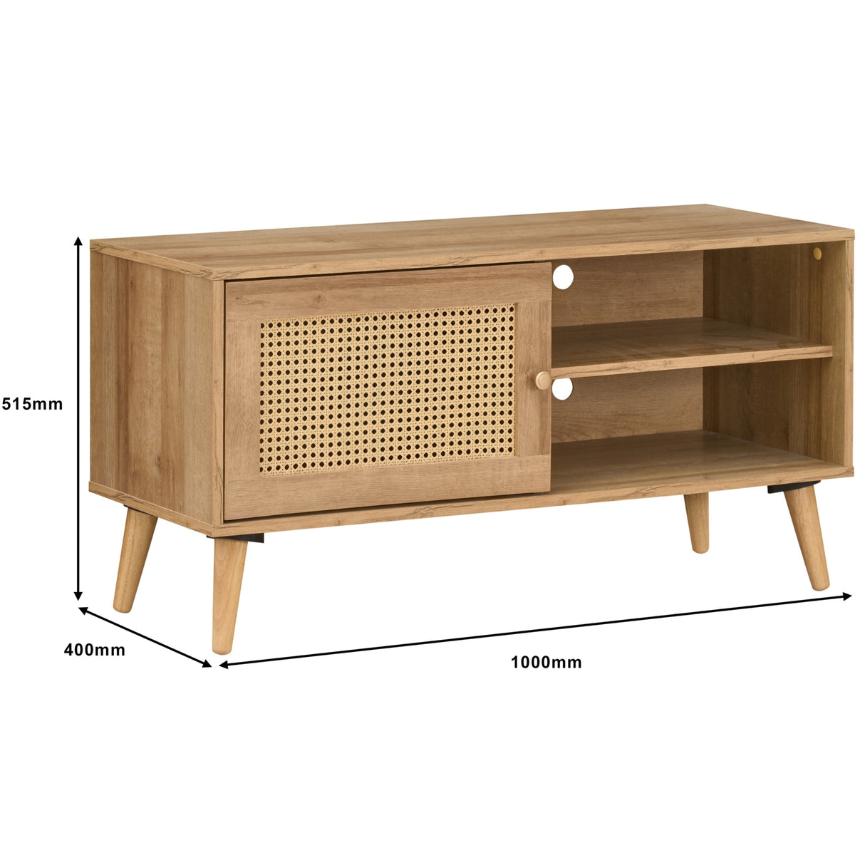 Manila Rattan 1 Door Small TV Stand Unit
