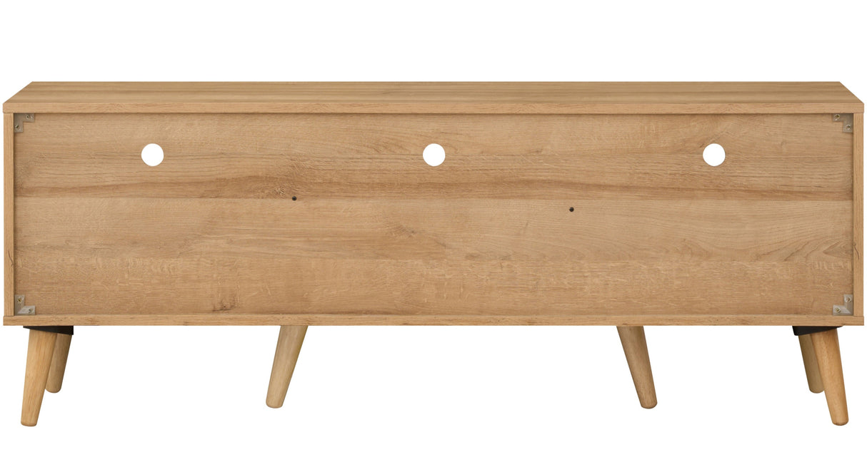 Manila Rattan 3 Drawer Wide TV Stand Bench Unit