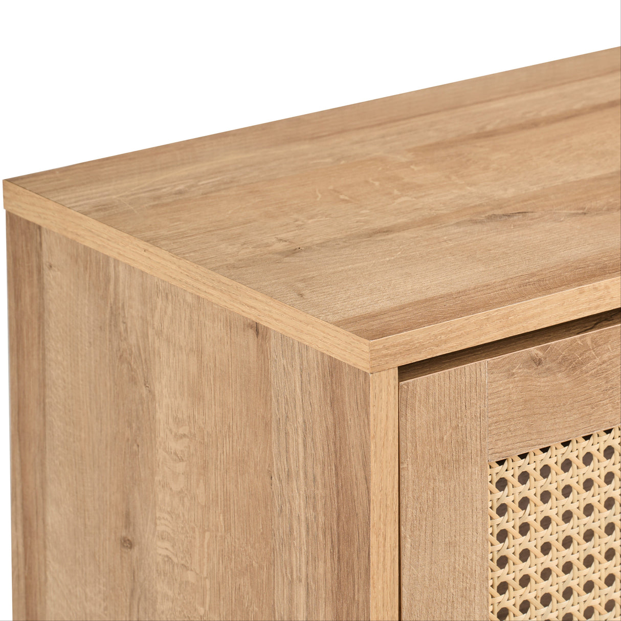 Manila Rattan 2 Door Flip Down Shoe Storage Cabinet