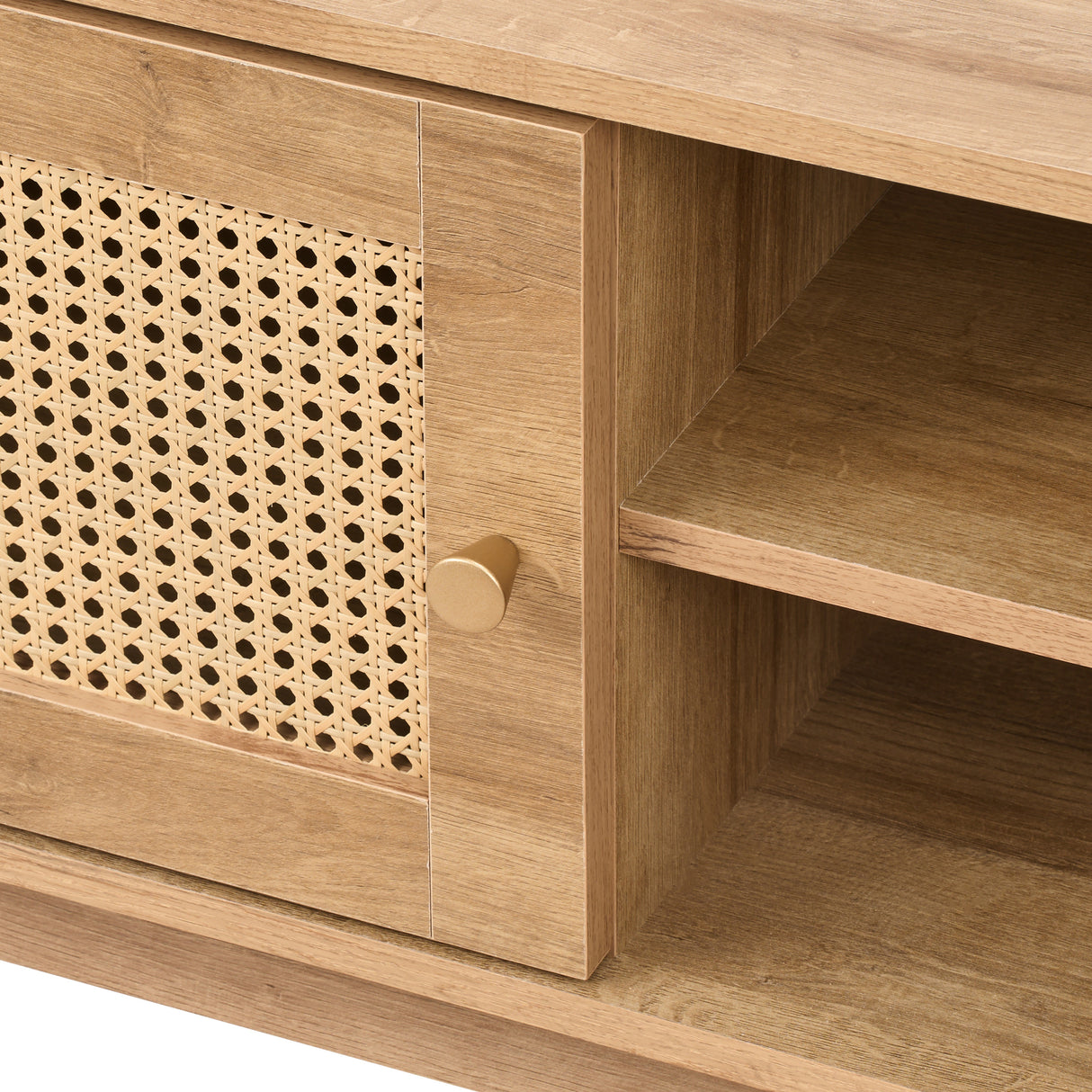 Manila Rattan 1 Door Corner TV Stand Unit