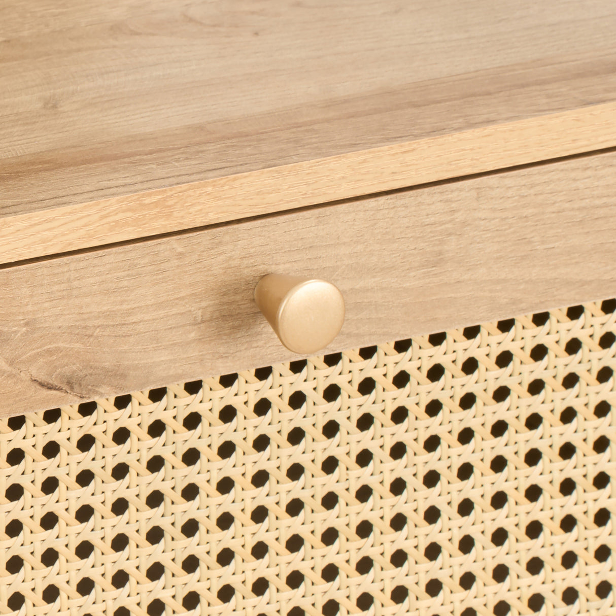 Manila Rattan Compact 1 Door 3 Drawer Small Sideboard