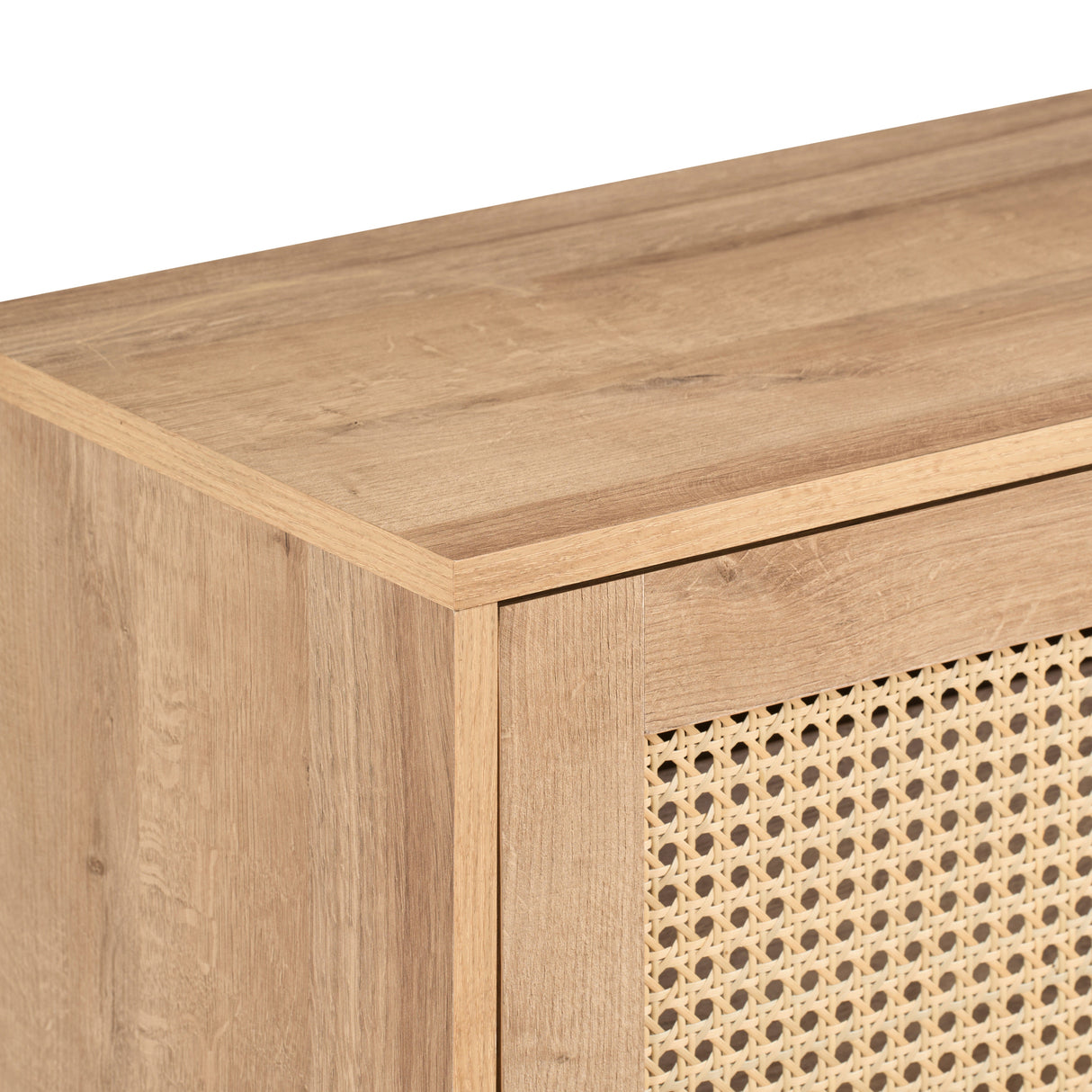 Manila Rattan Compact 1 Door 3 Drawer Small Sideboard