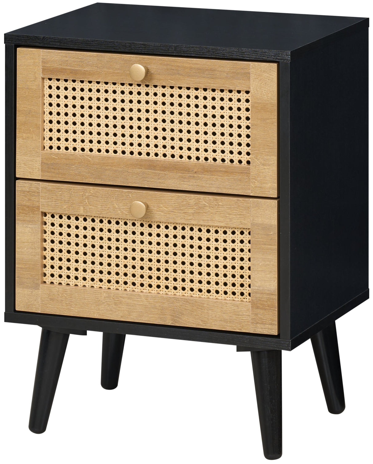 Manila Rattan 2 Drawer Bedside Table