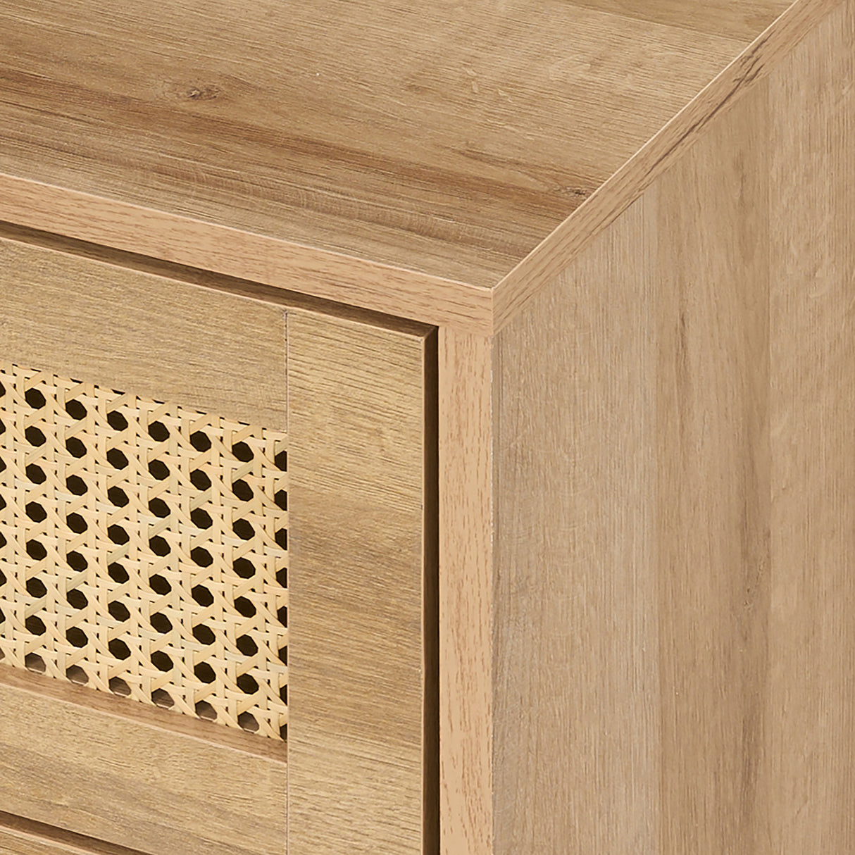 Manila Rattan 2 Drawer Bedside Table