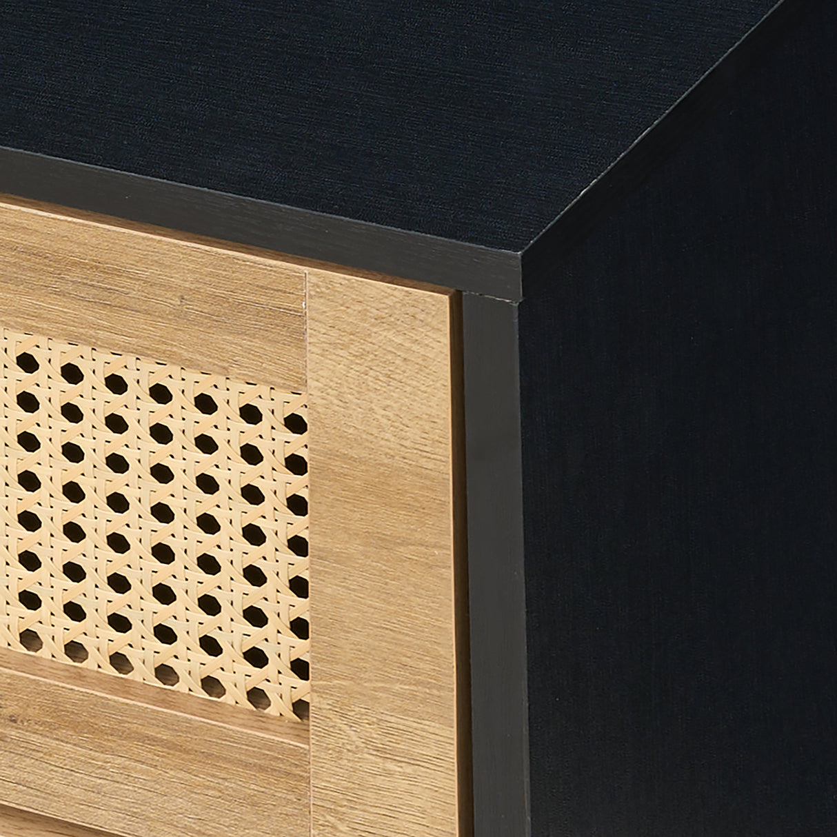 Manila Rattan 2 Drawer Bedside Table