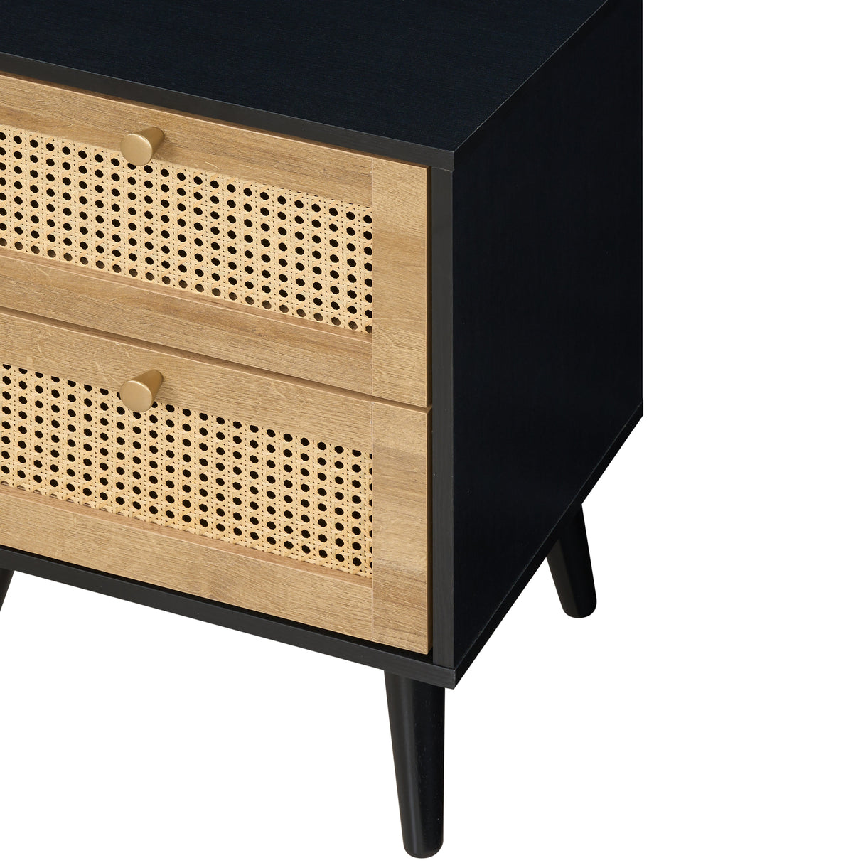 Manila Rattan 2 Drawer Bedside Table