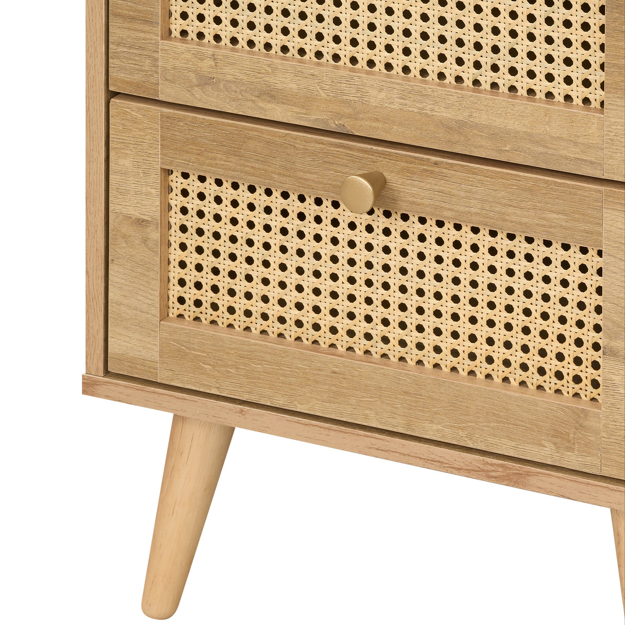 Manila Rattan 2 Drawer Bedside Table