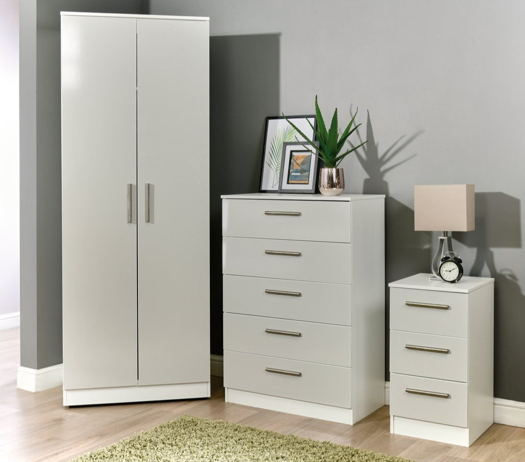 Contrast Tall 2 Door Double Wardrobe