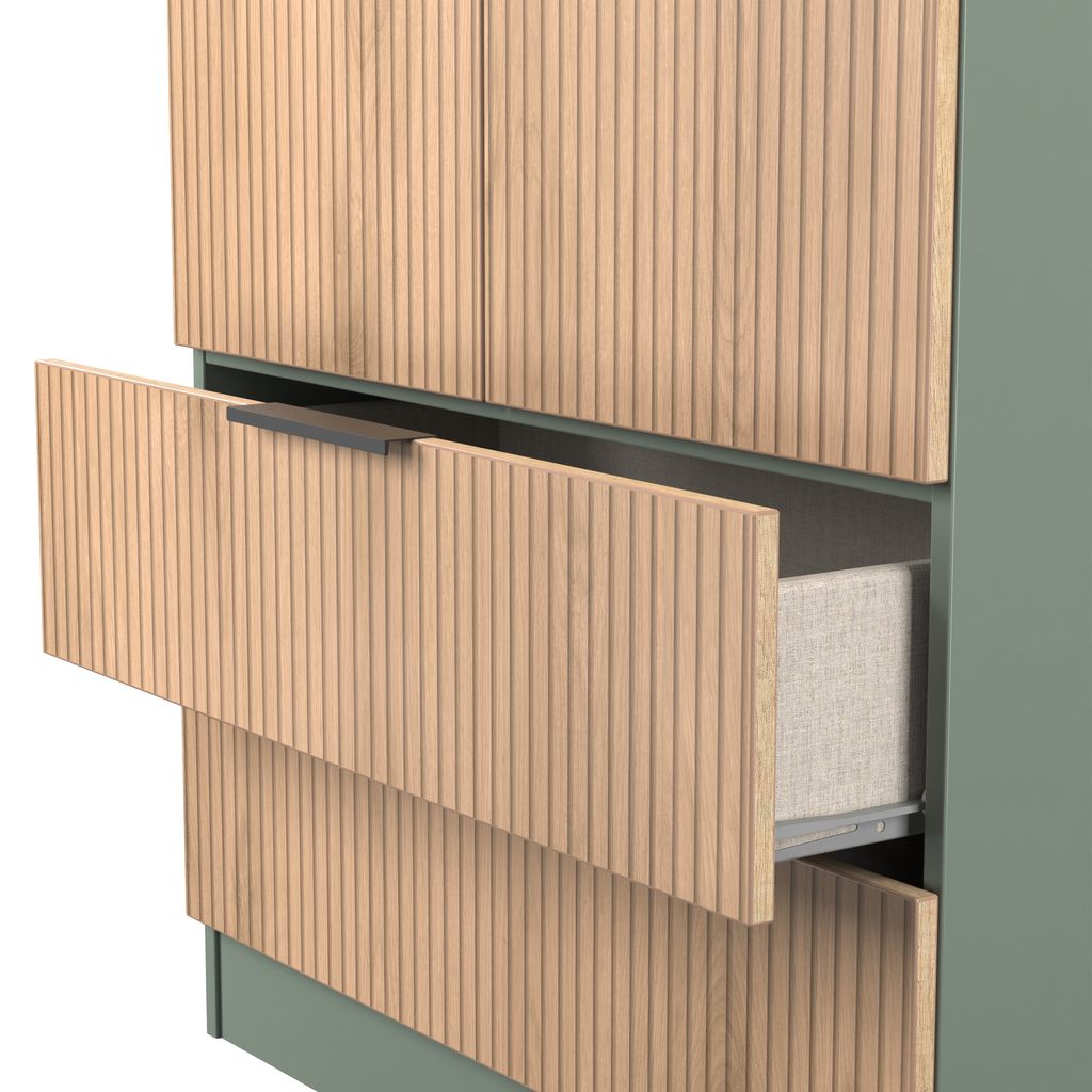 Java Tall 2 Drawer 2 Door Double Wardrobe
