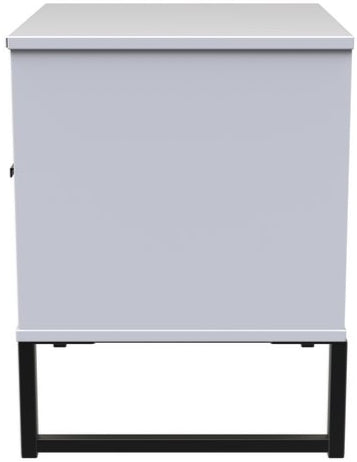 Diego 2 Drawer Bedside Table with Black Sleigh Legs