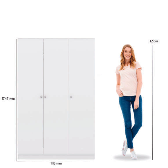 Denver 3 Door Triple Wardrobe