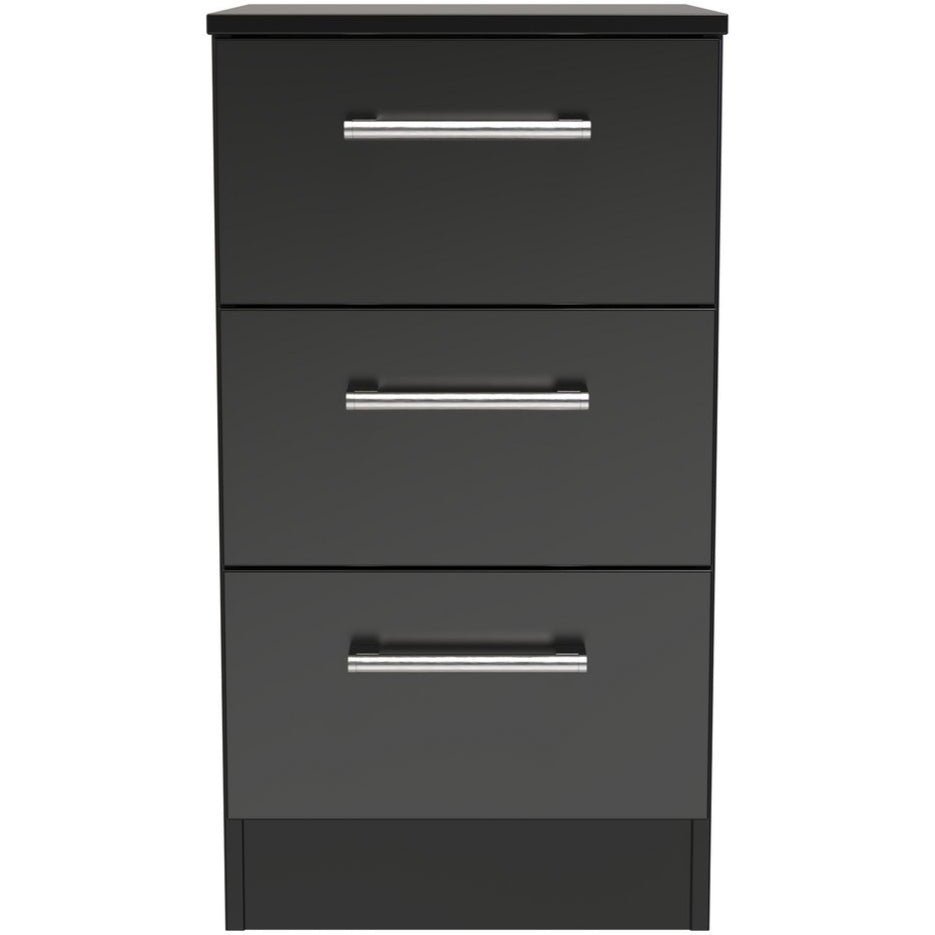 Devon 3 Drawer Bedside Table