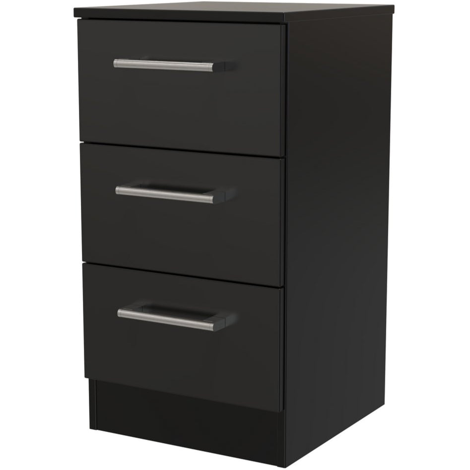 Devon 3 Drawer Bedside Table