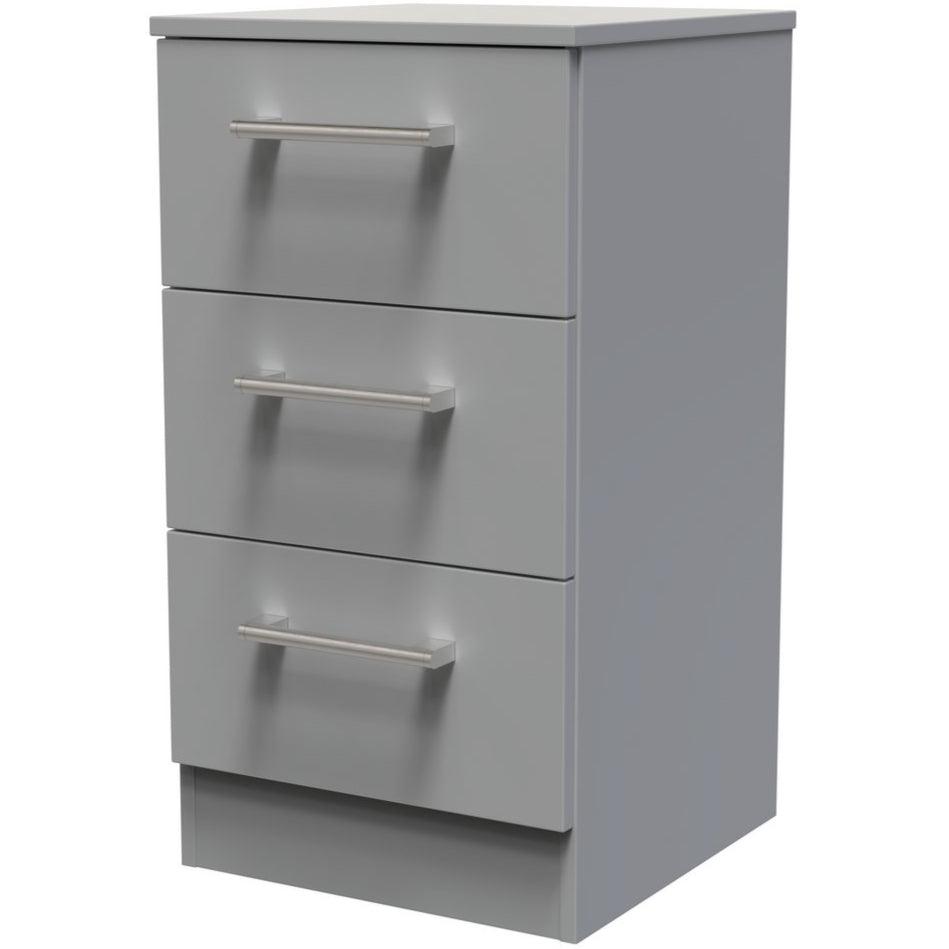 Devon 3 Drawer Bedside Table