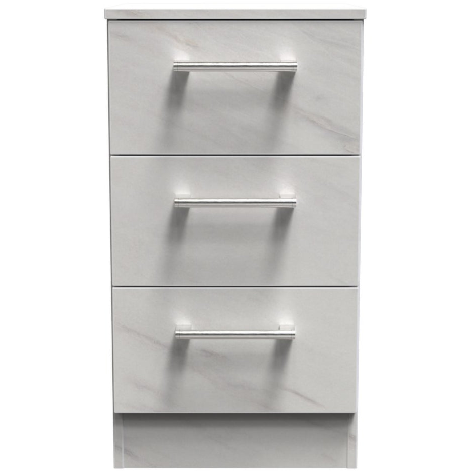 Devon 3 Drawer Bedside Table