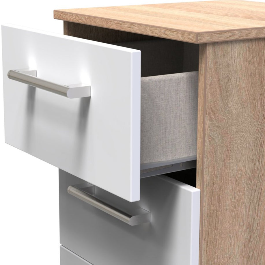 Devon 3 Drawer Bedside Table