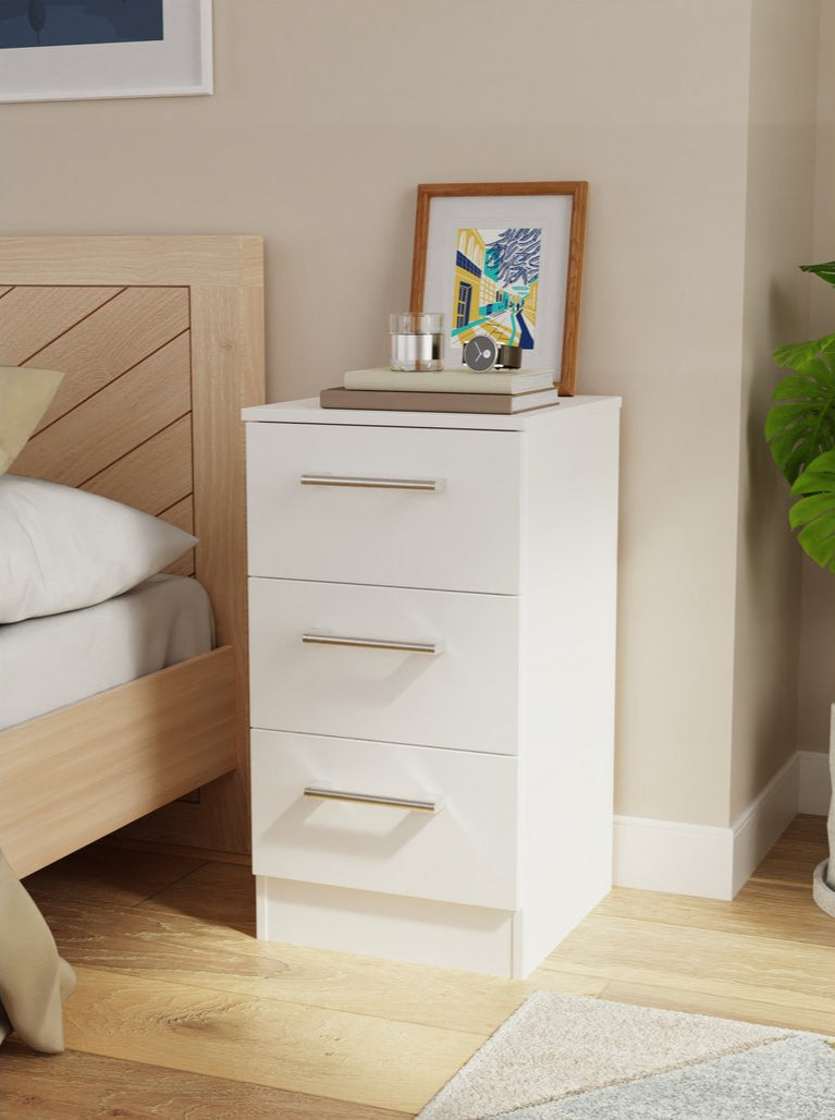Devon 3 Drawer Bedside Table