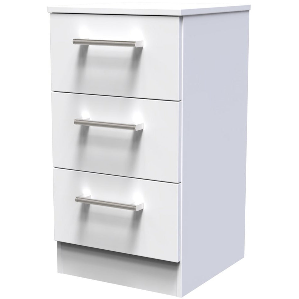 Devon 3 Drawer Bedside Table