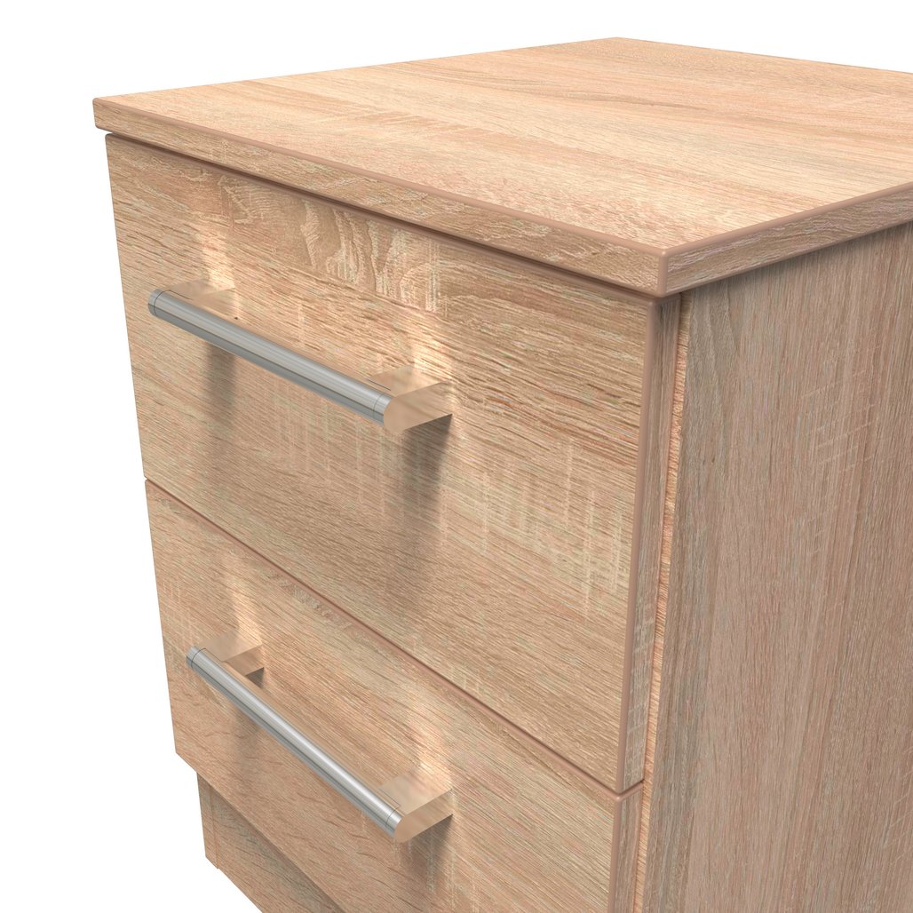 Devon 2 Drawer Bedside Table
