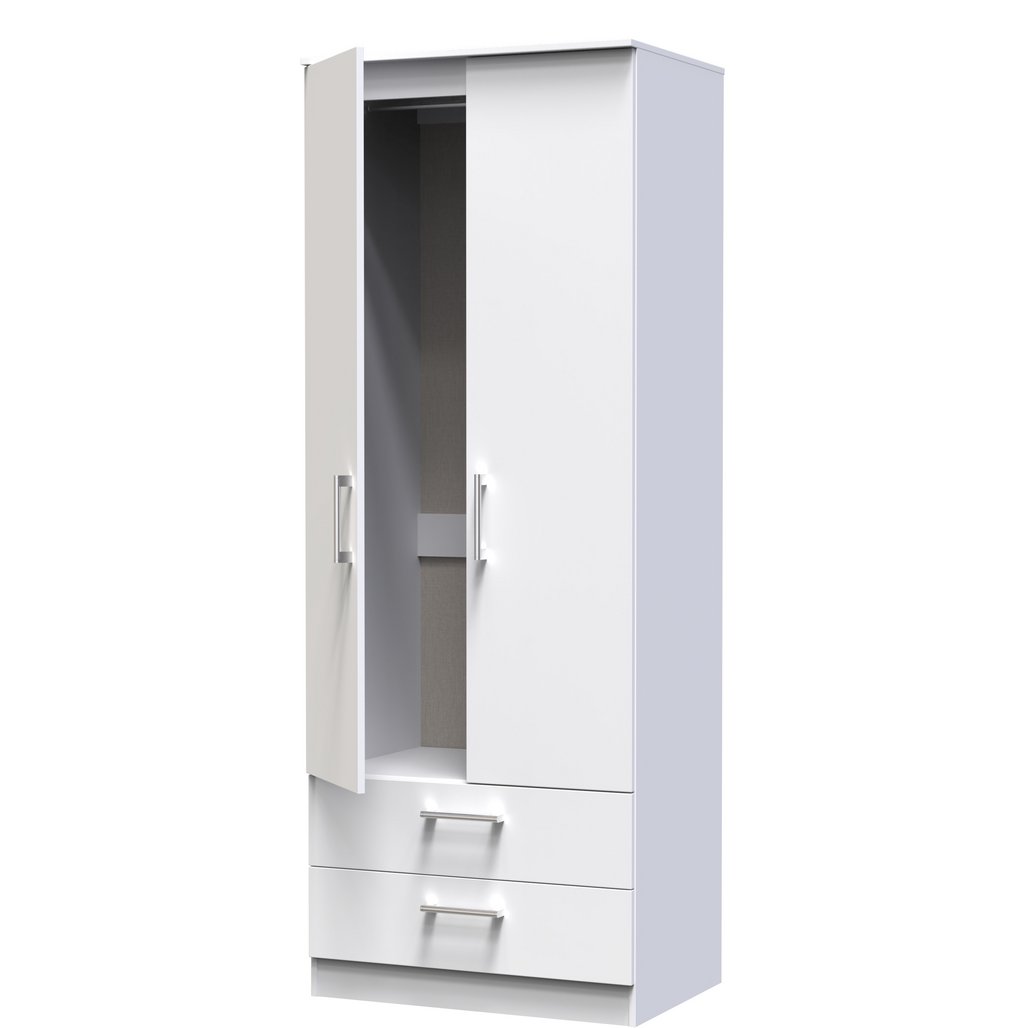 Devon Tall 2 Drawer 2 Door Double Wardrobe