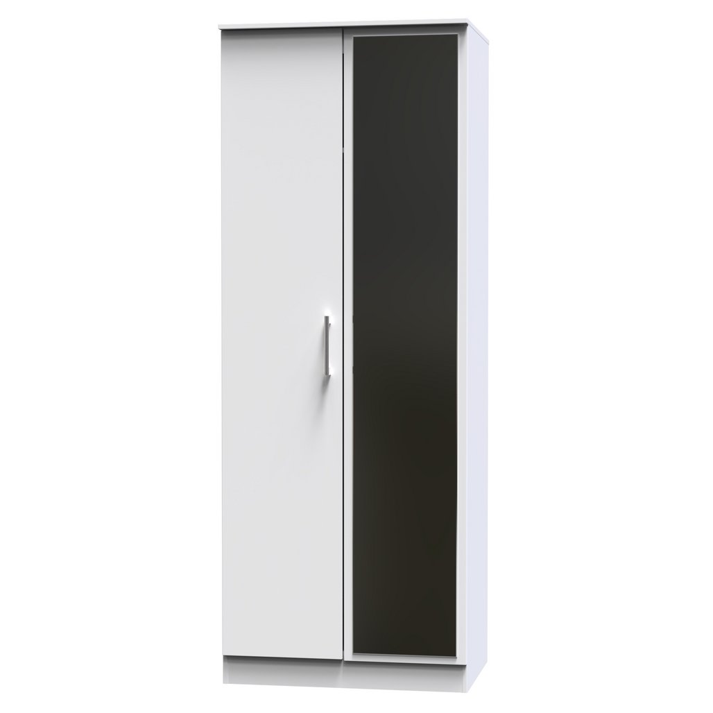 Devon Tall Mirrored 2 Door Double Wardrobe