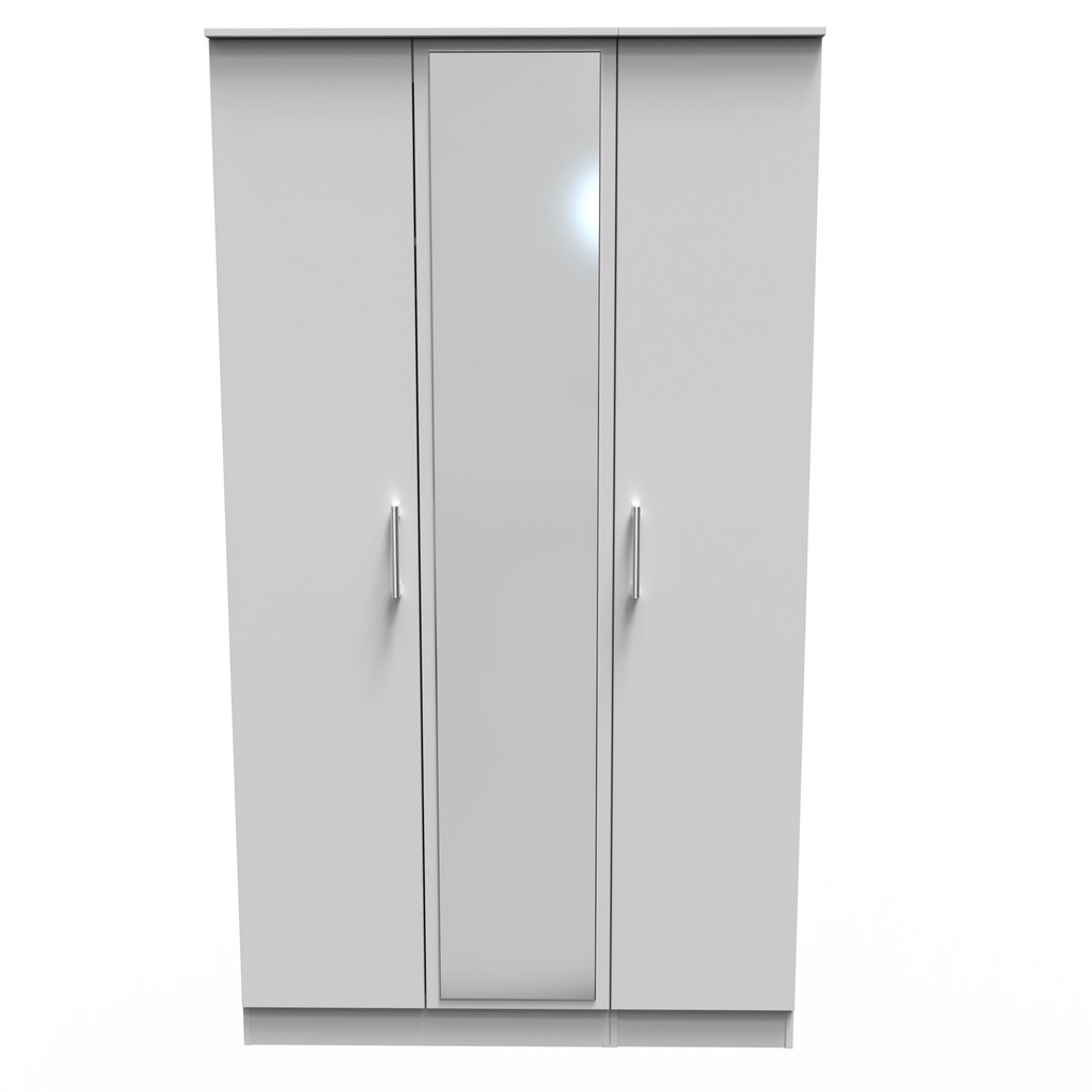 Devon Mirrored 3 Door Triple Wardrobe