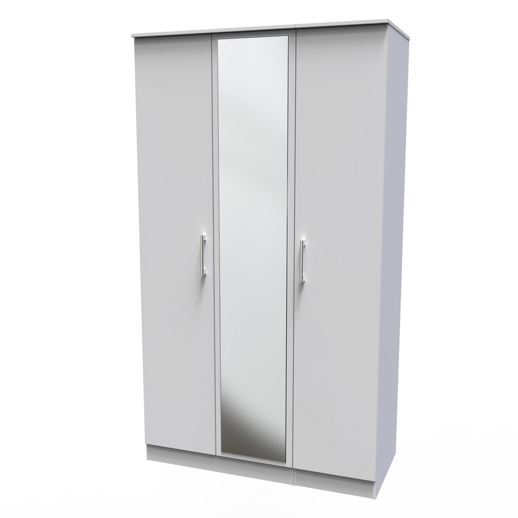 Devon Mirrored 3 Door Triple Wardrobe