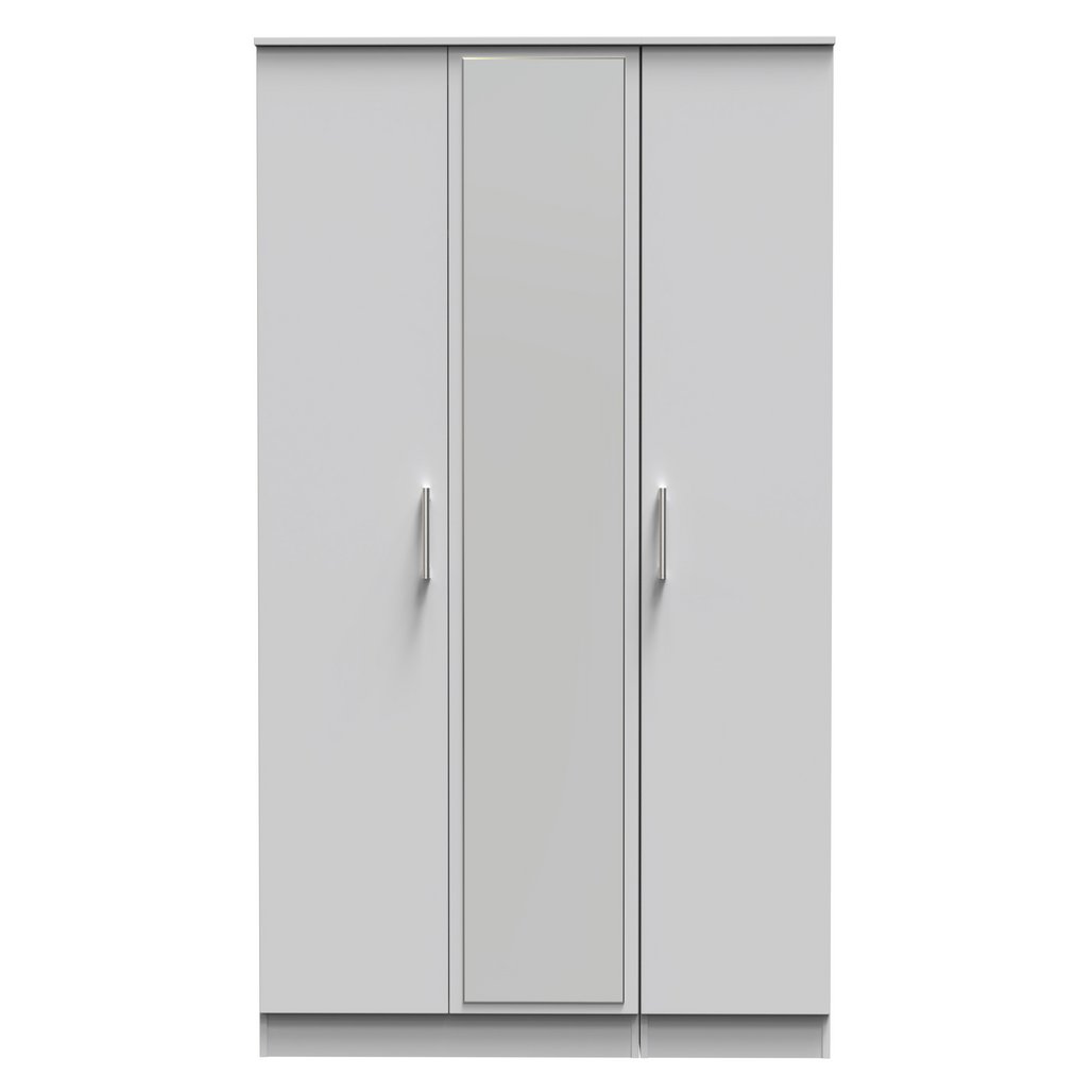 Devon Tall Mirrored 3 Door Triple Wardrobe