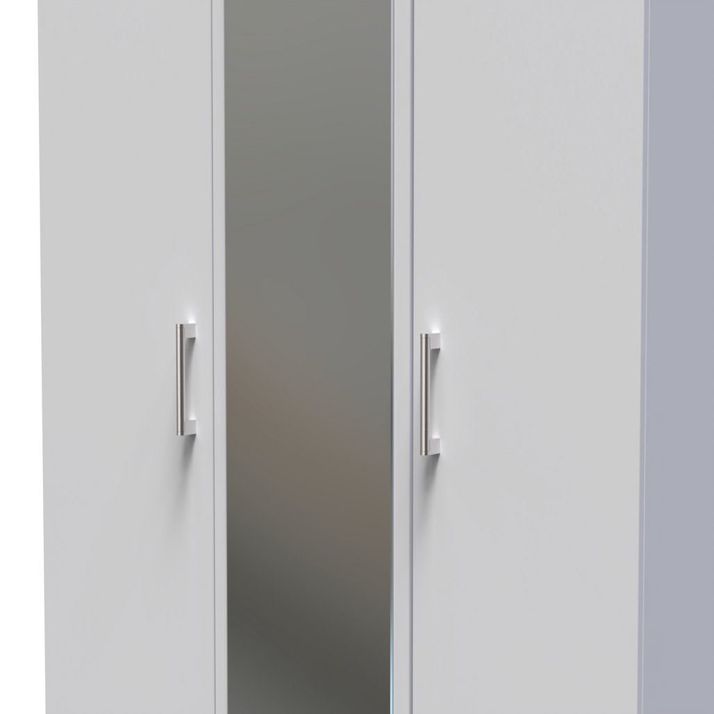 Devon Tall Mirrored 3 Door Triple Wardrobe