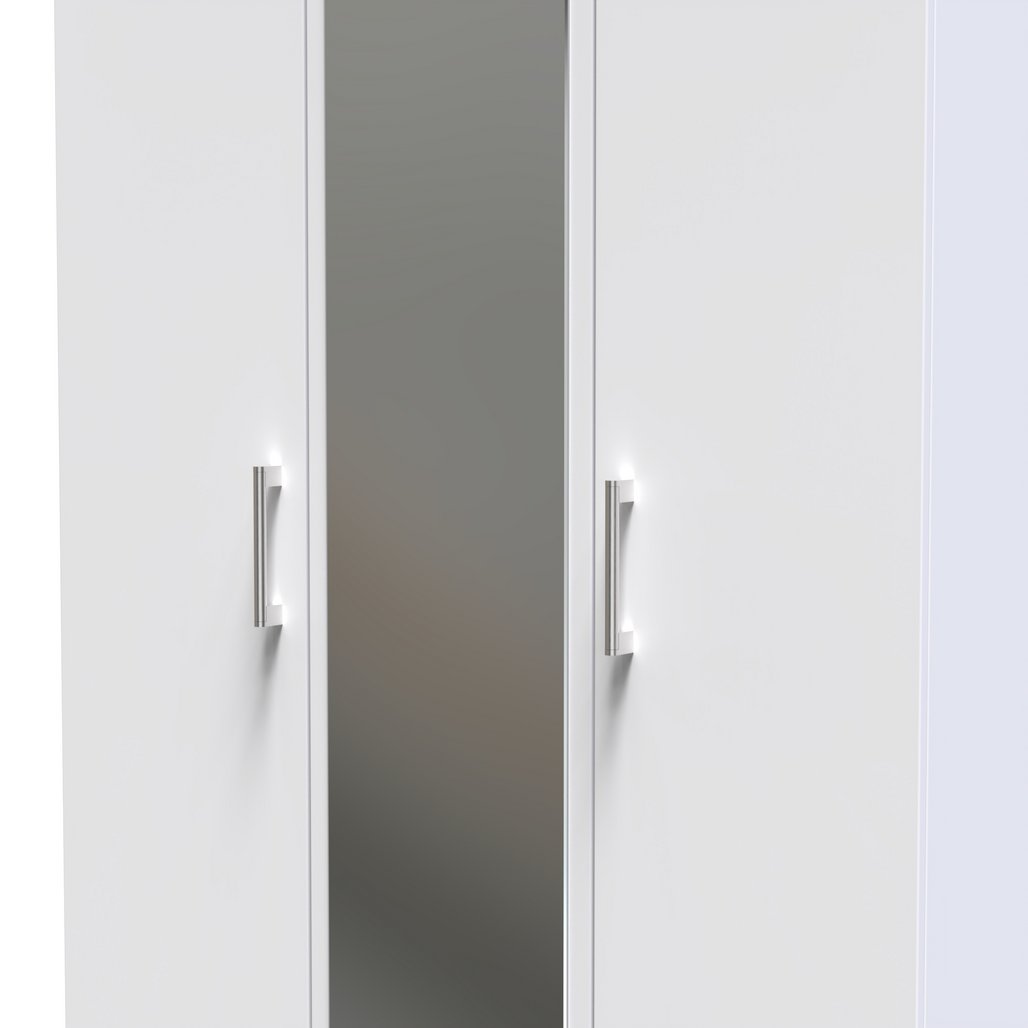 Devon Tall Mirrored 3 Door Triple Wardrobe