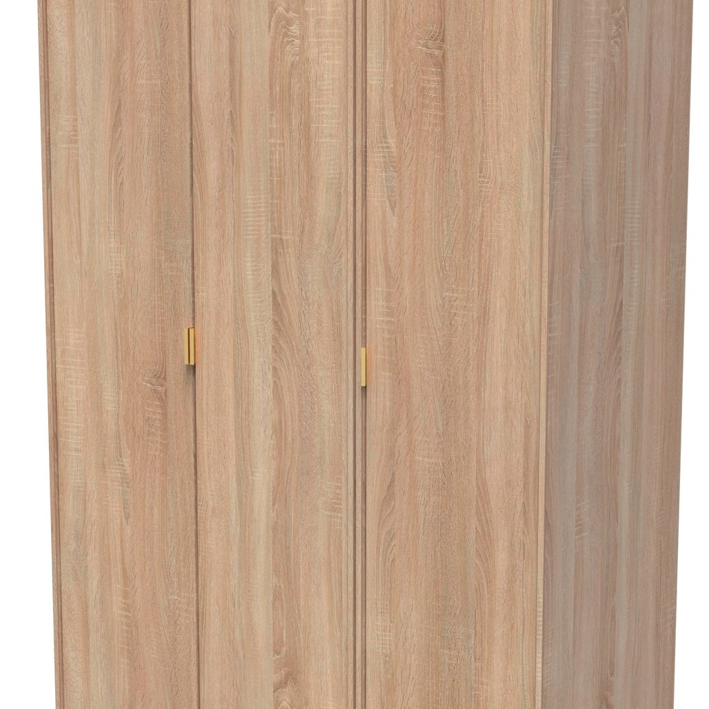 Diamond Tall 3 Drawer Triple Wardrobe