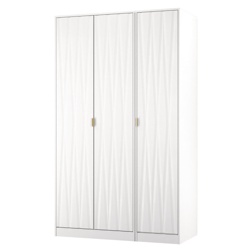 Diamond Tall 3 Drawer Triple Wardrobe