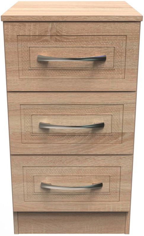 Dorset 3 Drawer Bedside Table