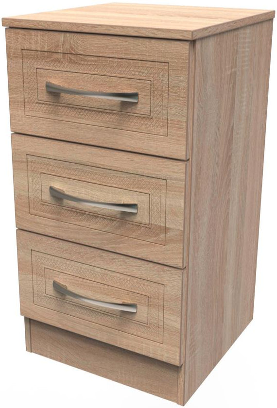 Dorset 3 Drawer Bedside Table