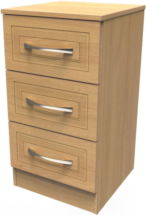 Dorset 3 Drawer Bedside Table