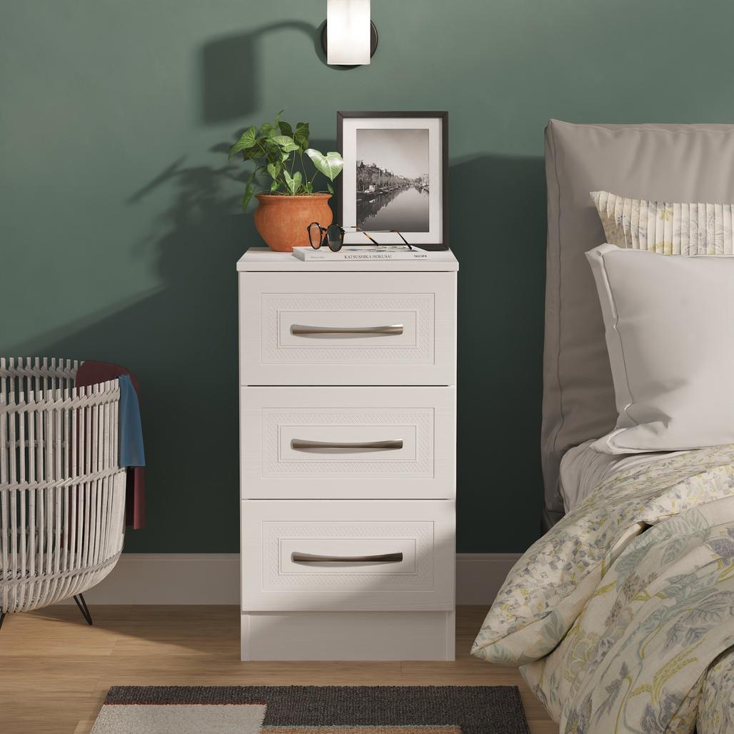 Dorset 3 Drawer Bedside Table