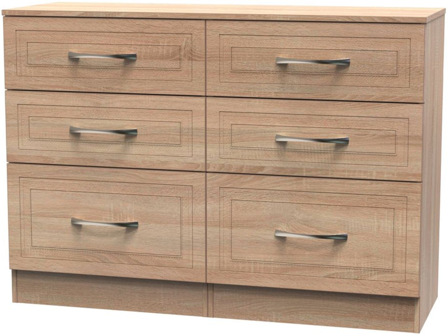 Dorset 6 Drawer Midi Chest Dresser